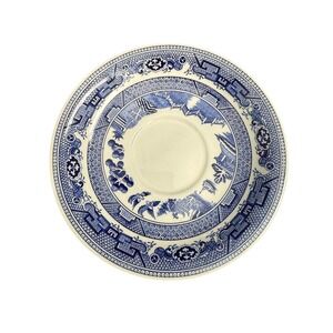 John Tams Blue Willow Saucer Fine English Earthenware Made in England Vintage 1